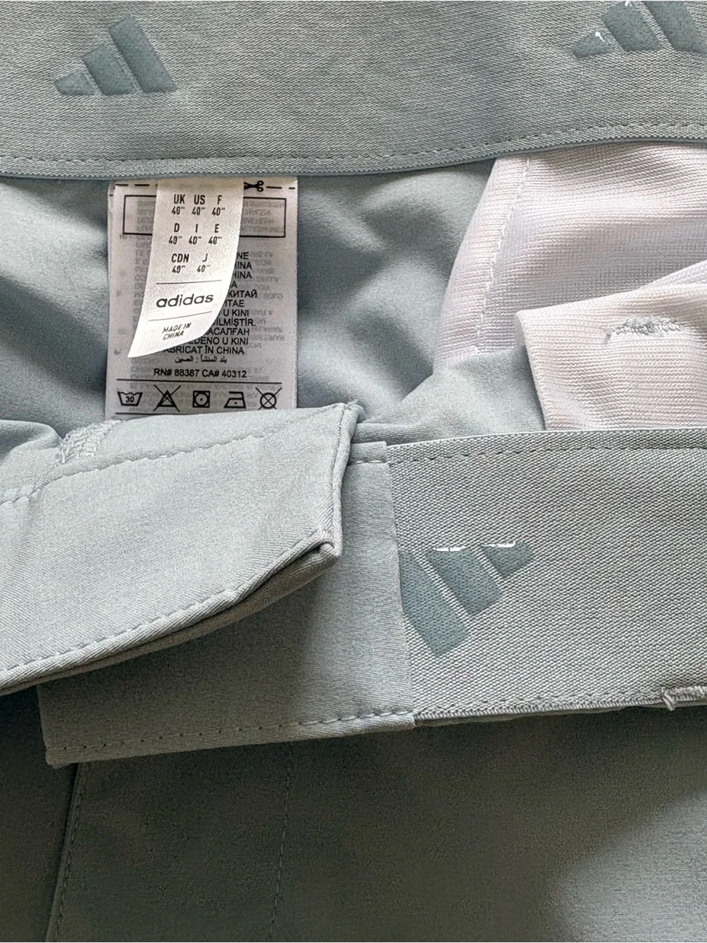 Adidas Light Blue Men’s Performance Golf Flat Front Shorts (40)